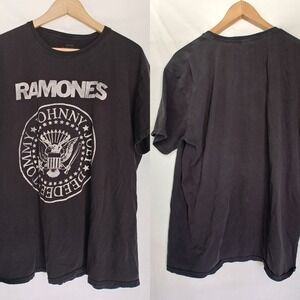 Ramones Graphic‎ Tee Washed Black Short Sleeve XL Unisex Cotton